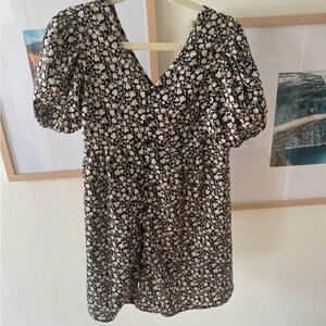 Zara black and white dress